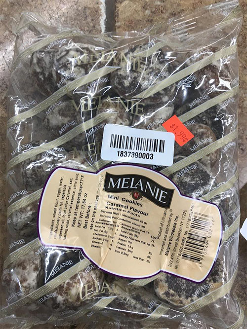 Melanie Wholesale Inc. Issues Allergy Alert on Undeclared Peanuts in Melanie Mini Cookies with Caramel Flavor